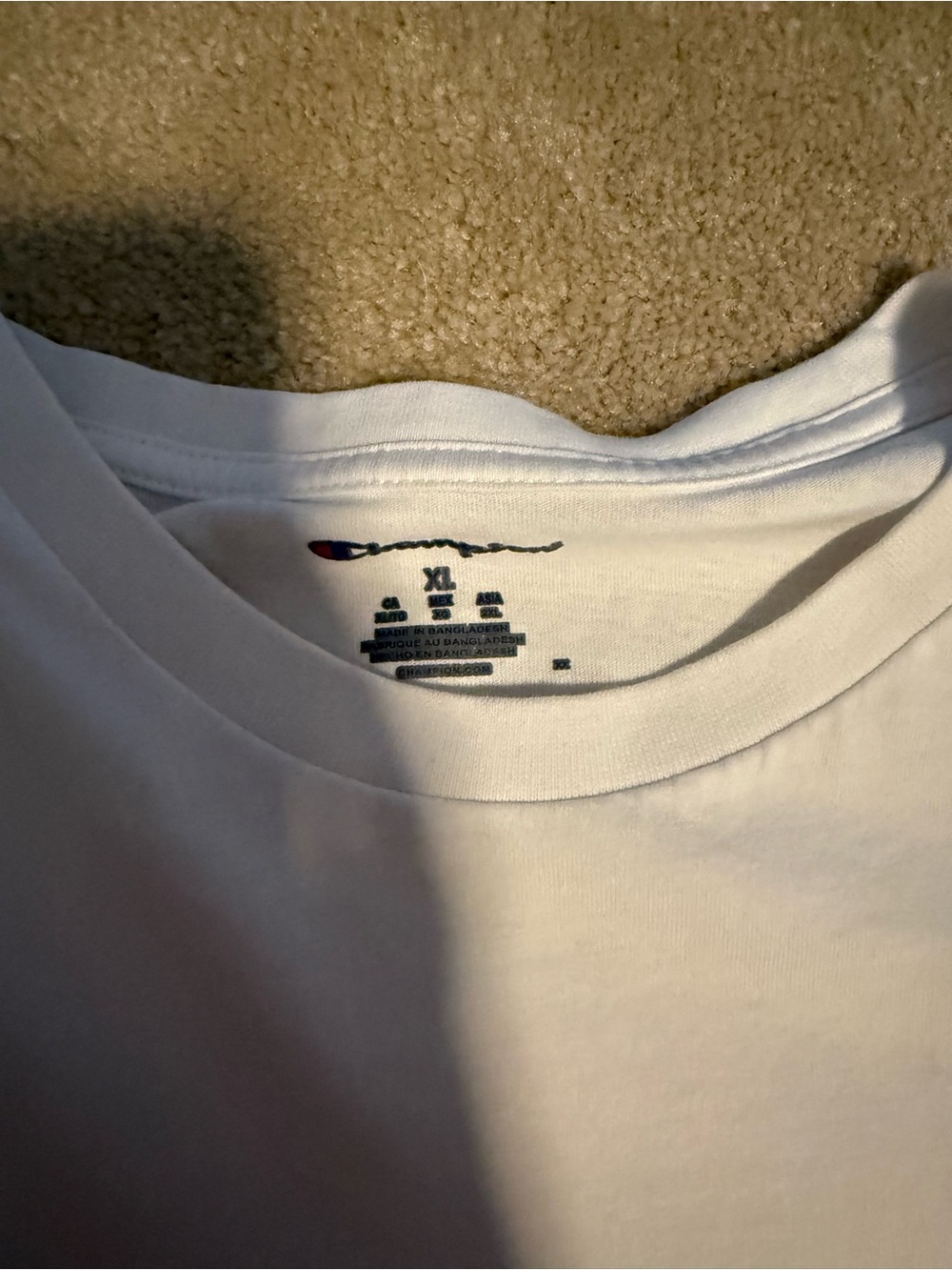 Champion White Pocket T‑Shirt with Multicolor KU Kansas Logo - Picture 2 of 3